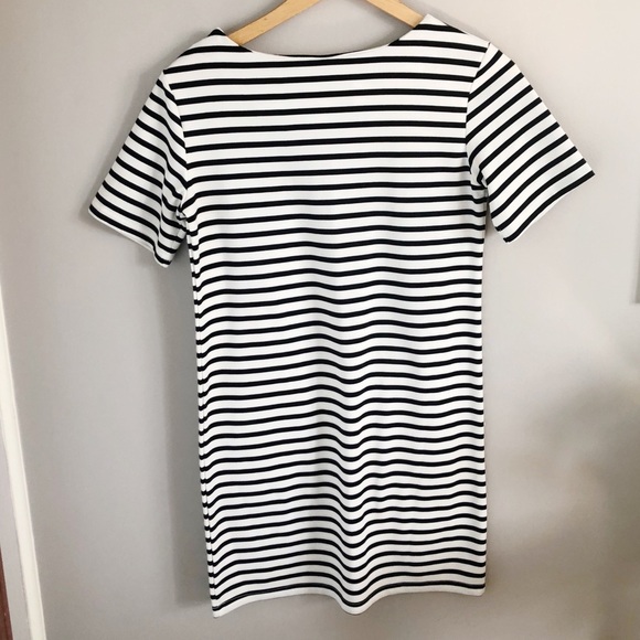 Ellison Striped Faux Leather Pocket Dress - Picture 3 of 4